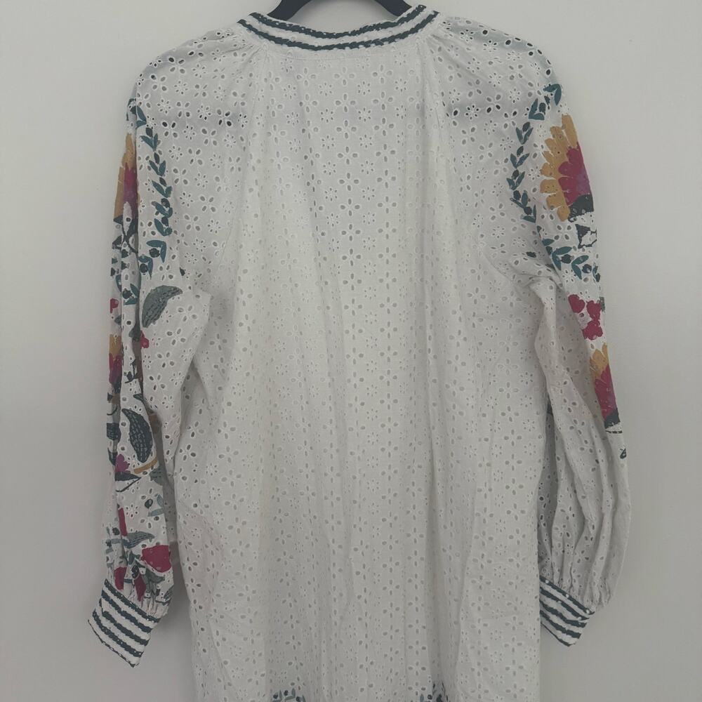 Farm Rio Eyelet Floral Coverup - Picture 7 of 8